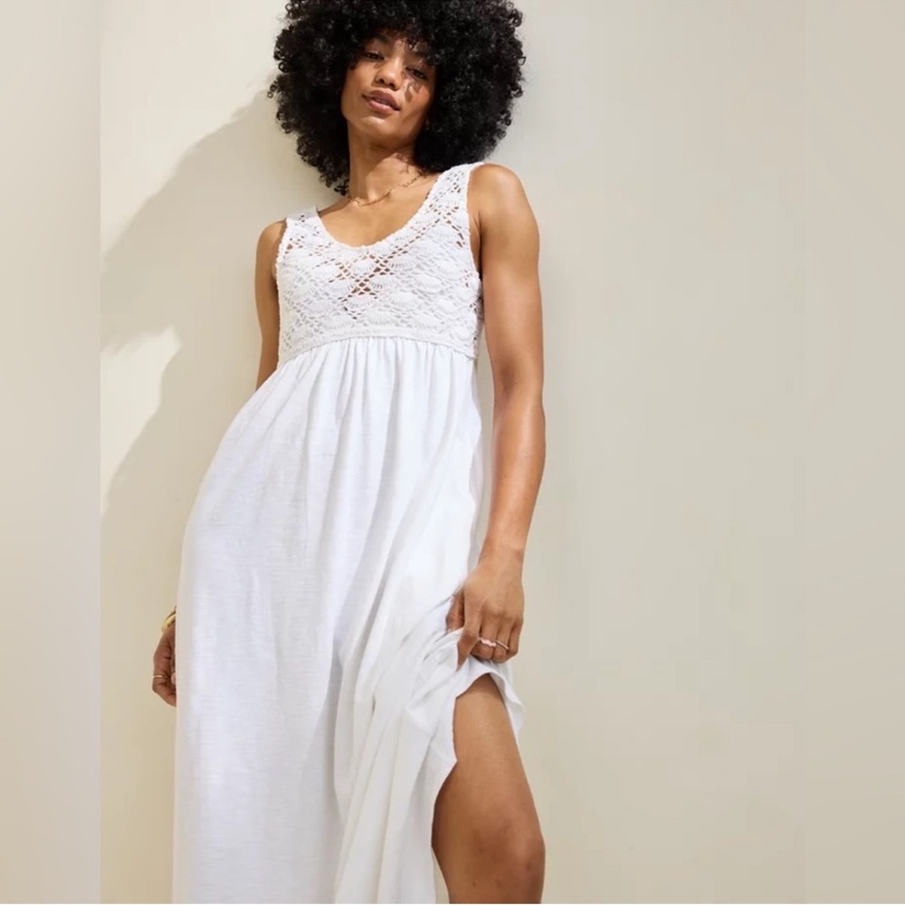 New Aerie Crochet & Jersey Knit Maxi Dress - Picture 1 of 4